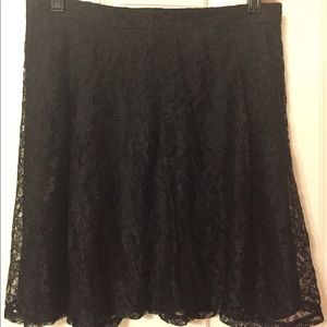 Express black lace skirt